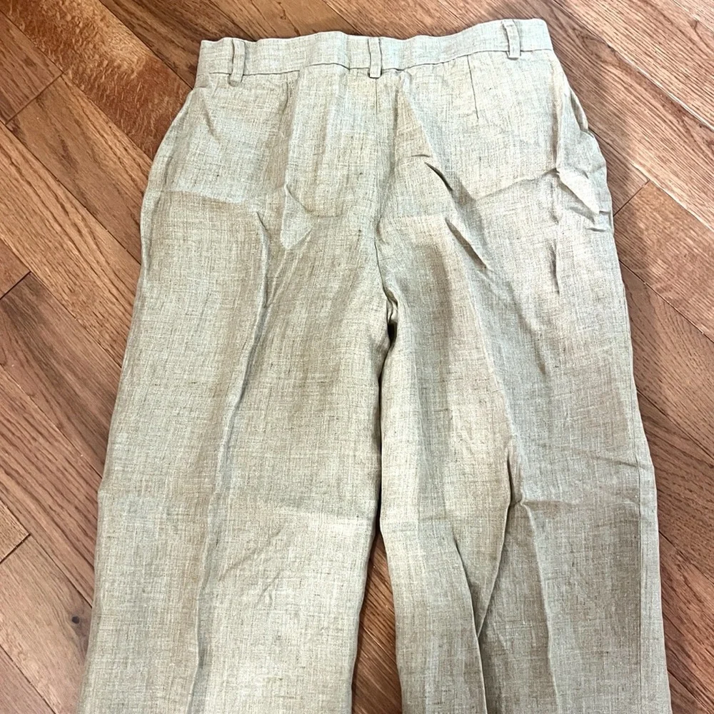 Giorgio’s Palm Beach 100% Linen Lined MidRise Trousers Beige Resort Luxury 29x30 - Picture 4 of 8
